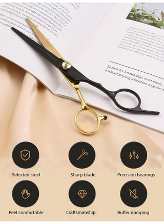 Hair Cutting Scissors Set, Professional 4CR Stainless Steel Hair Scissors with Unibody Forged Construction, Barber Scissors with Adjustable Tension Screw, Ergonomic Design for Salon & Home Use - view 4